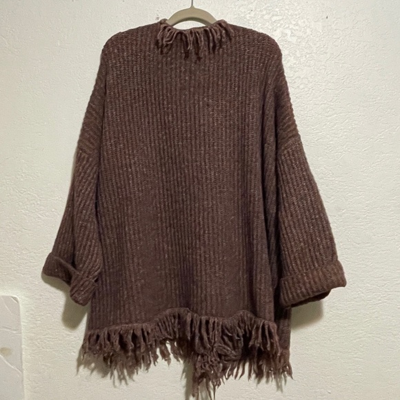 World Market Wool Blend Fringed Cardigan One size - Picture 2 of 7
